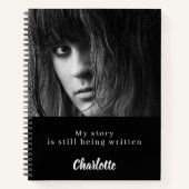 Foto zwart wit quote notitieboek (Voorkant)