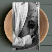 Foto Zwart & Wit Stijlvol Typografie Script Visitekaartje