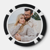 Foto Zwart Wit Wedding Favoriet Poker Chips (Achterkant)