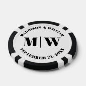 Foto Zwart Wit Wedding Favoriet Poker Chips (Enkel)