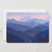 Fotoaankondiging Afstuderen Rustic Mountain Kaart (Achterkant)