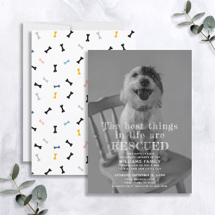 Fotoaankondiging gered Pet Adoption Kaart