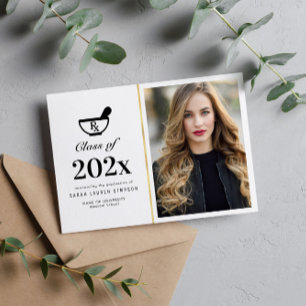 Fotoaankondiging van Elegant apotheker afstuderen Kaart