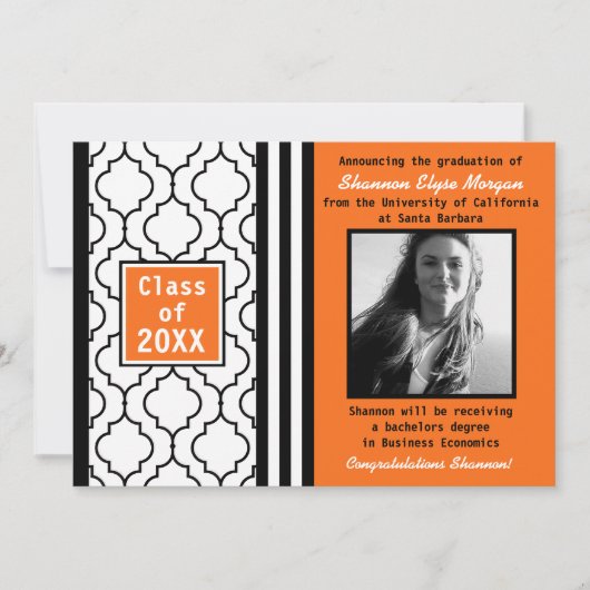 Fotoaankondiging van hedendaags grafisch Afstudere Aankondiging (Voorkant)