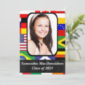 Fotoafstuderen internationale vlaggen kaart (Staand voorkant)