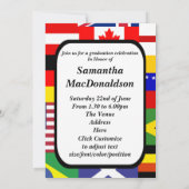 Fotoafstuderen internationale vlaggen kaart (Achterkant)