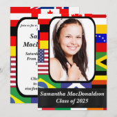 Fotoafstuderen internationale vlaggen kaart (Voorkant / Achterkant)