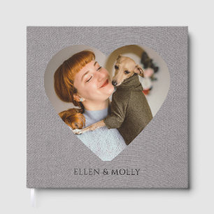 Fotoalbumboek voor vrouw en hond gastenboek
