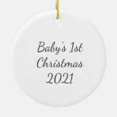 Fotobaby's eerste kerstmis keramisch ornament (Achterkant)