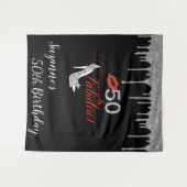 Fotobackdrop 50ste verpartij Zilver Glitter Wandkleed (Voorkant (horizontaal))