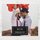 Fotobadge | Aankondiging Verloving | Bierlabel Bier Etiket (Enkel label)