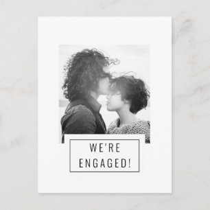 Fotobadge Aankondiging Verloving BRIEFKAART