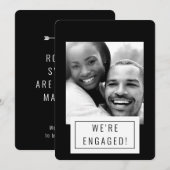 Fotobadge | Aankondiging Verloving | KAART | B (Voorkant / Achterkant)