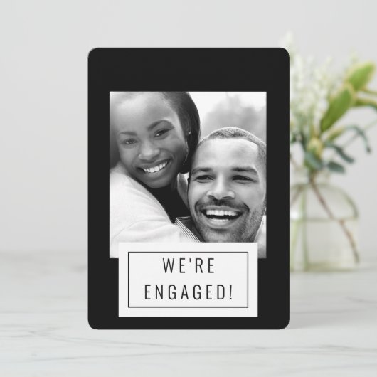 Fotobadge | Aankondiging Verloving | KAART | B (Staand voorkant)