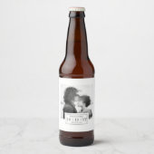 Fotobadge | De datum opslaan | Bierlabel | Wit Bier Etiket (Voorkant)
