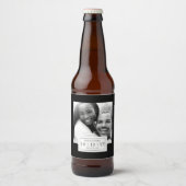 Fotobadge | De datum opslaan | Bierlabel | Zwart Bier Etiket (Voorkant)