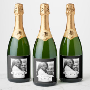 Fotobadge   De datum opslaan   ETIKET FLES   Zwart