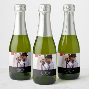 Fotobadge   De datum opslaan   ETIKET MINI-FLES