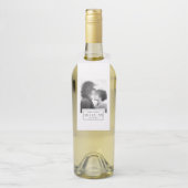 Fotobadge | De datum opslaan | Flesje Label | Wit (Op fles)