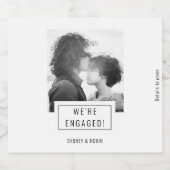 Fotobadge | VERLOVING | Bierlabel | Wit Bier Etiket (Enkel label)