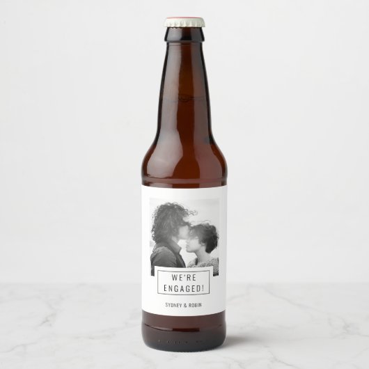 Fotobadge | VERLOVING | Bierlabel | Wit Bier Etiket (Voorkant)