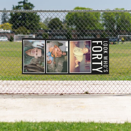 Fotobanner 40e verjaardag spandoek (Insitu)