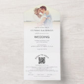 Fotobedekking Gastnaam Adressen QR Code Weddenscha All In One Uitnodiging (Binnen)