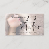 Fotobedekking Logo QR Code Hair Studio Visitekaartje (Voorkant)