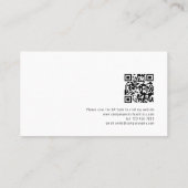 Fotobedekking Logo QR Code Newborn Fotograaf Visitekaartje (Achterkant)