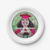 Fotobedekking - Modern Gefeliciteerd Afstuderen Papieren Bordje (Voorkant)