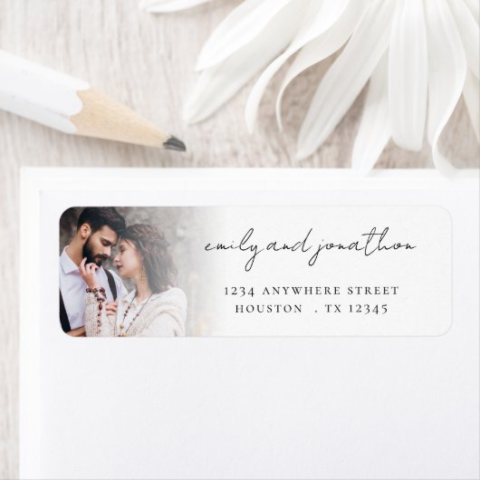 Fotobedekking Terugzendnaam Adres bruiloft Etiket (Insitu)