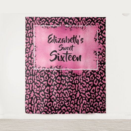 Fotobehang Verjaardagsfeestje Luipaard Tapijt Wandkleed (Voorkant)
