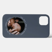 Fotoblauw eerste Vaderdag Case-Mate iPhone Case (Achterkant (horizontaal))