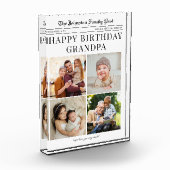 Fotoblok, krantenfotocollage voor opa fotoblokken (Links)