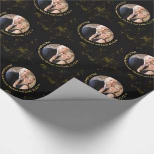 FOTOBOEK Huwelijksjubileum Cadeaupapier zwart goud