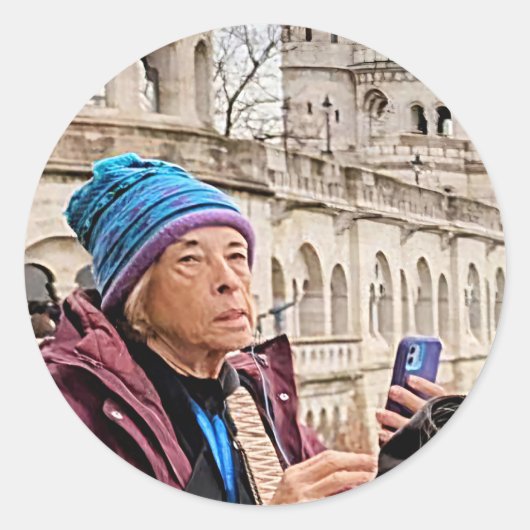 fotobom ronde sticker (Voorkant)