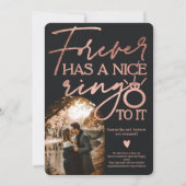 Fotoboog roos gouden zwarte verloving aankondiging (Voorkant)