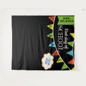 Fotobooth-achtergrond eerste schooldag wandkleed (Voorkant (horizontaal))