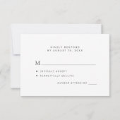 Fotobruilkalligrafie modern RSVP kaartje (Achterkant)