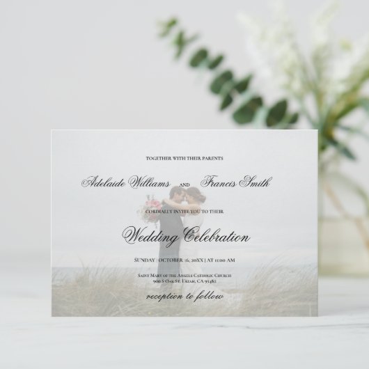 fotobruiloft kaart (Staand voorkant)