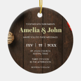 Fotobruiloft - Kerstmis Keramisch Ornament