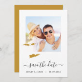 Fotobruiloft Maagdeneilanden waarop de datum wordt Save The Date (Voorkant / Achterkant)