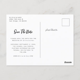 Fotobruiloft Save the Date Aankondigen Briefkaart