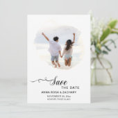 *~* Fotobruiloft SAVE the DATE - AR6 Website QR Kaart (Staand voorkant)