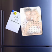 Fotobruiloft Save the Date Calendar Sjabloon Magneet