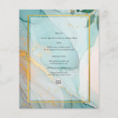 FOTOBRUILOFT UITNODIGING Teal Goud INK LeahG (Achterkant)