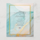 FOTOBRUILOFT UITNODIGING Teal Goud INKT LeahG (Achterkant)