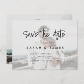 Fotobudget bruiloft Opslaan Datum Aankondigingskaart (Voorkant / Achterkant)