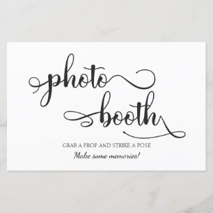 "Fotocabine" Black White Trendy Wedding Sign