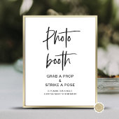 Fotocabine, Bruiloft Modern Minimalistisch Script Poster